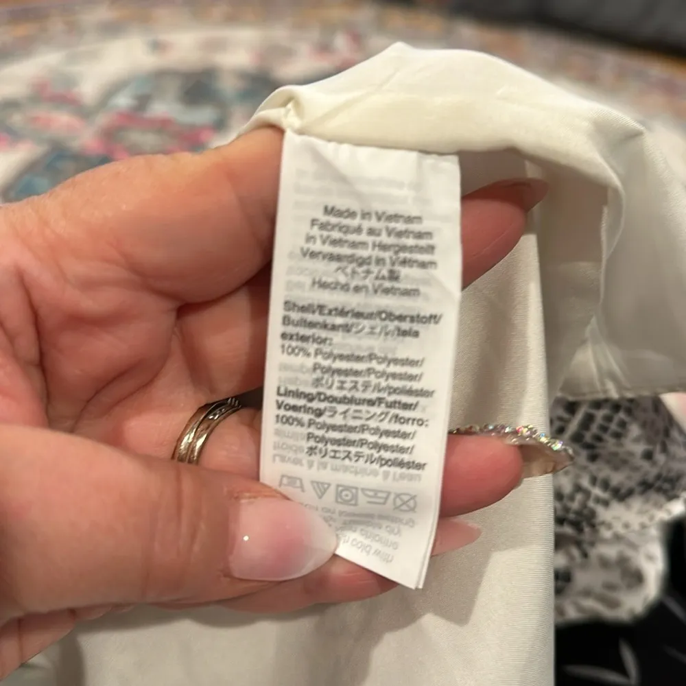 🔵 SALE 3/$25 JCREW SWIFTY SNAKESKIN PRINT ADJUSTABLE STRAP TANK TOP SHIRT 4 White - Image 5