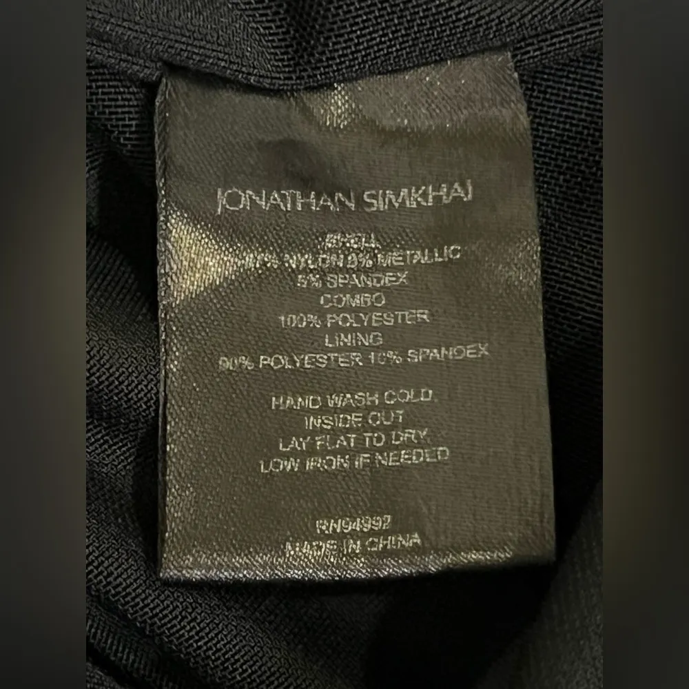 Jonathan Simkhai Black Glitter Jumpsuit Size 6 Silver - Image 6