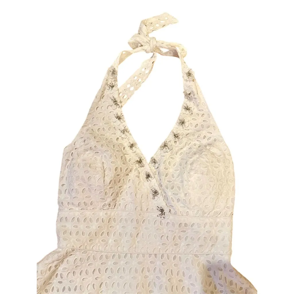 Lilly Pulitzer Willa Midi Dress Size 10 White Halter Fit & Flare Summer NWT - Image 3
