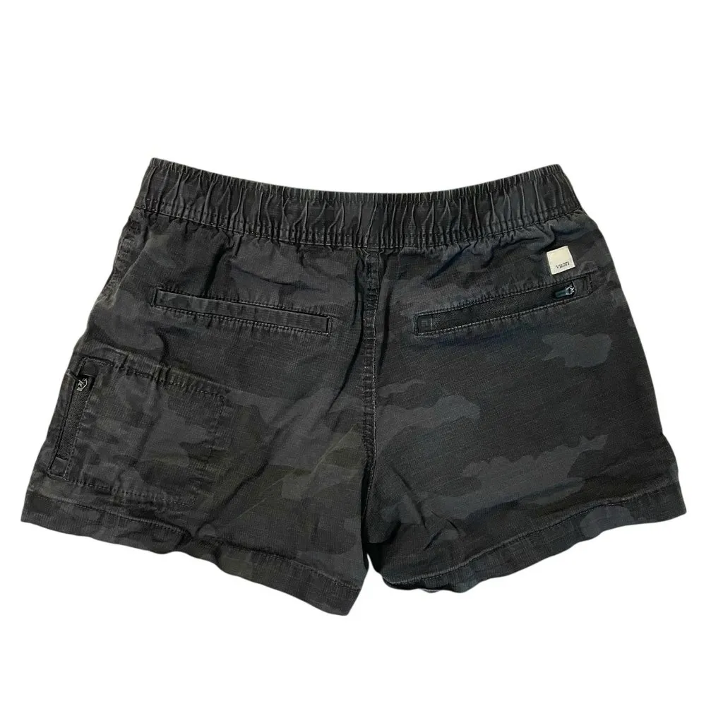 VUORI Ripstop Camo Drawstring Zip Pocket Shorts Cotton Black Gray size XS - Image 5