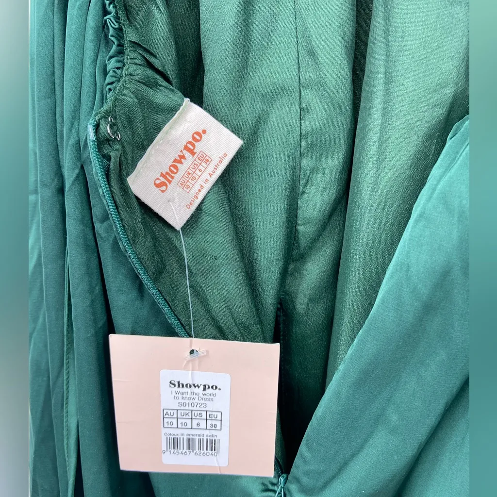 ShowPo. I want the World to‎ Know Green Dress Never worn with tags size 6 US - Image 5
