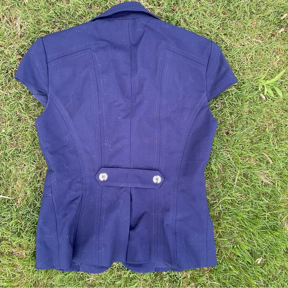 7th Ave NY Navy short sleeve Blazer Sz 2 jacket Blue - Image 3