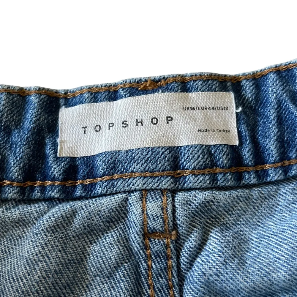 Topshop ‎ Denim Cutoff Shorts Size 16 - Image 5
