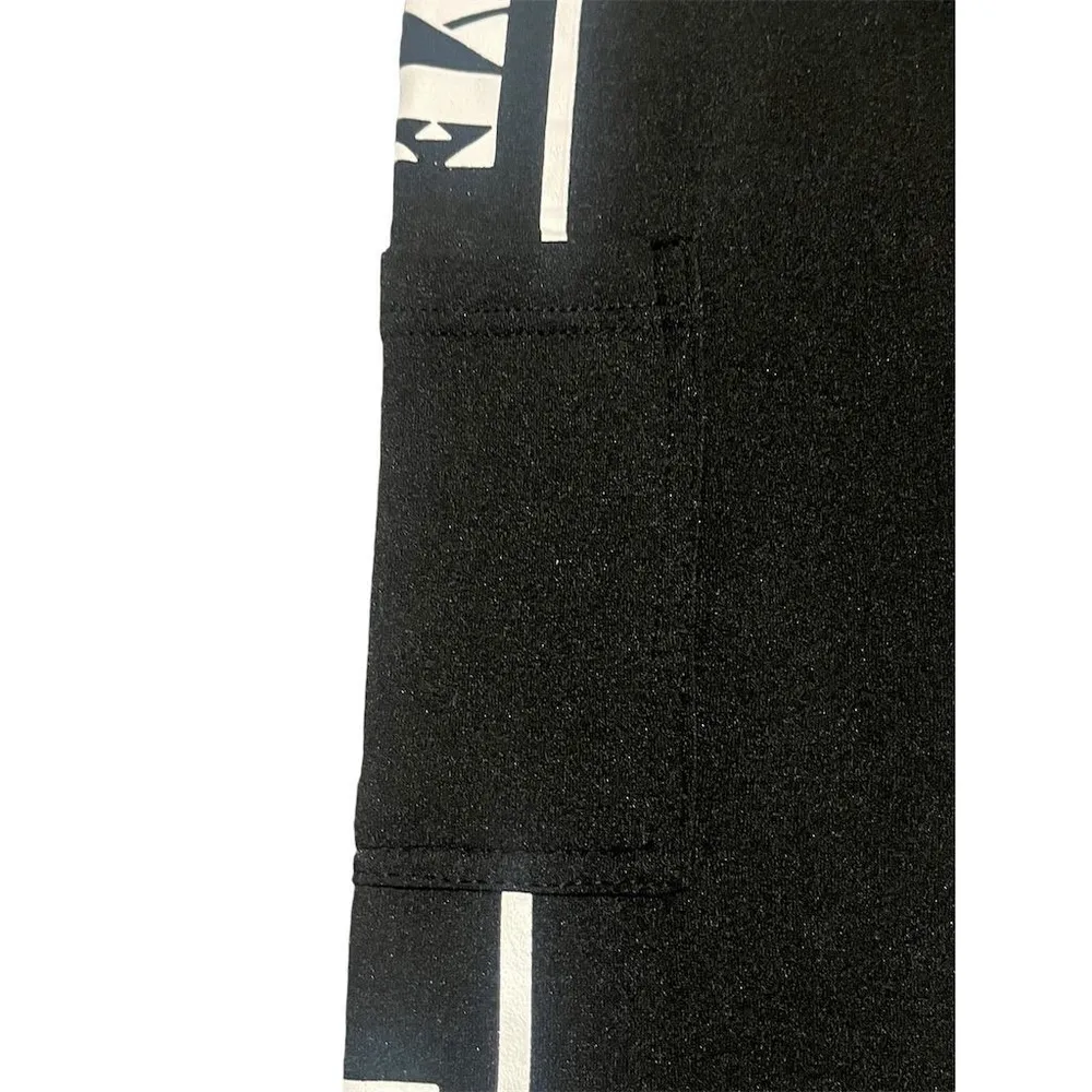 OPPA! Leggings Women's Size S Pocket Black White Love Graphic Ankle Knit NEW - Image 6