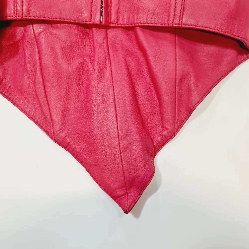 NBD Margarita Leather Top in Candy Pink - Image 4