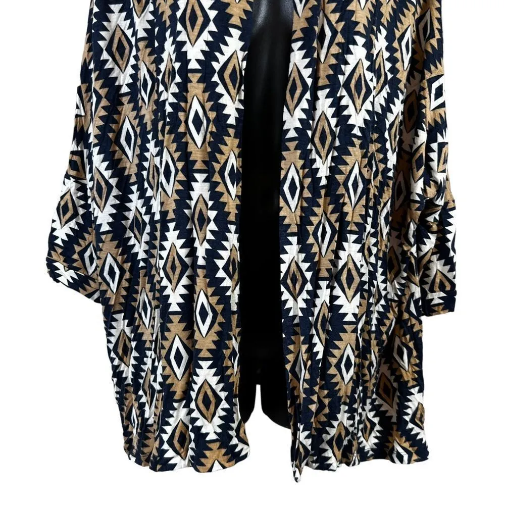 Peach Love California Aztec Print Cardigan - Image 3