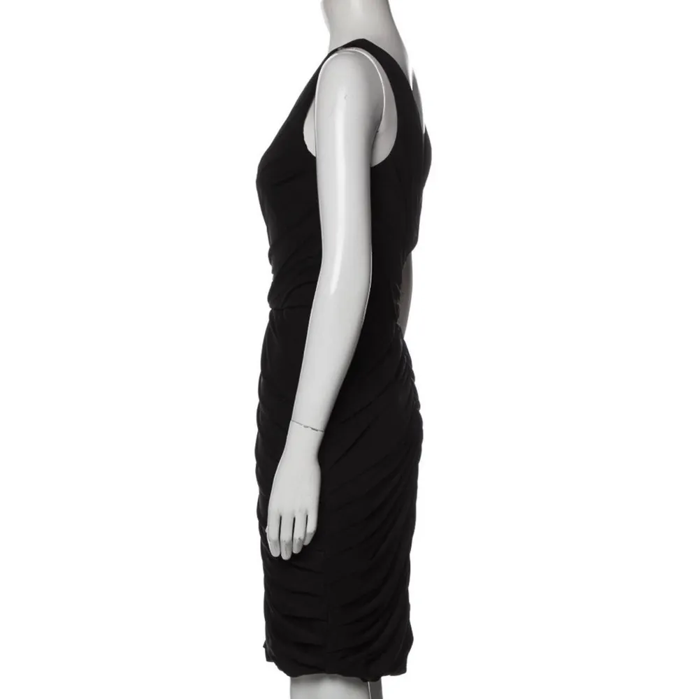 New! Halston Sleeveless Knee Length Black Dress - Image 5