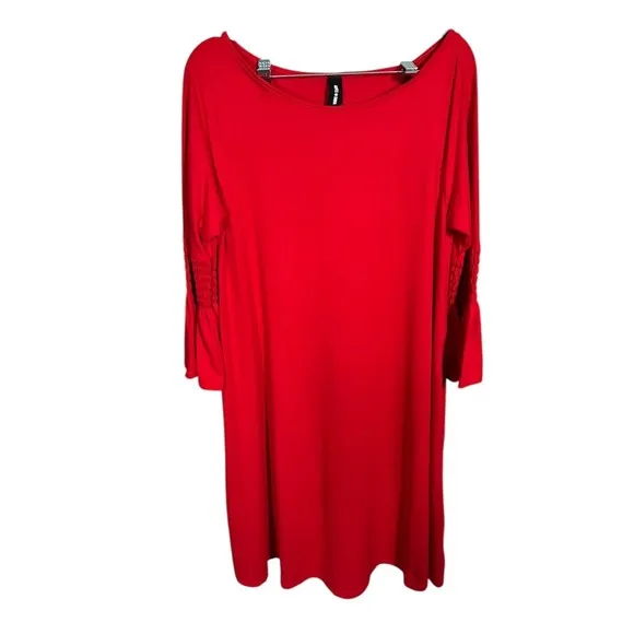 Agnes &‎ Dora Red Holiday Smocked Sleeve Women's Dress Size S NWT Festive Party - Image 2