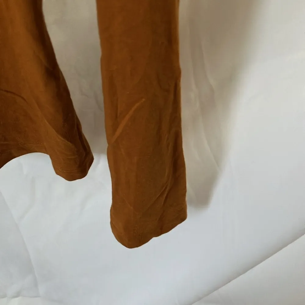 : Carmel colored cotton blend button down long sleeve top- S - Image 10