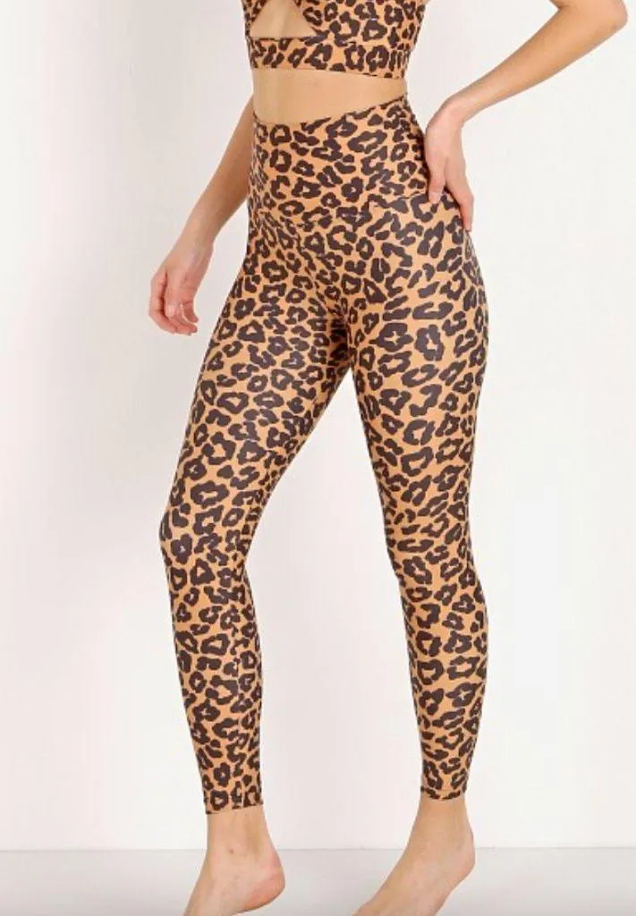 Beach Riot Sport Piper Leopard Print High Rise Leggings S - Image 3