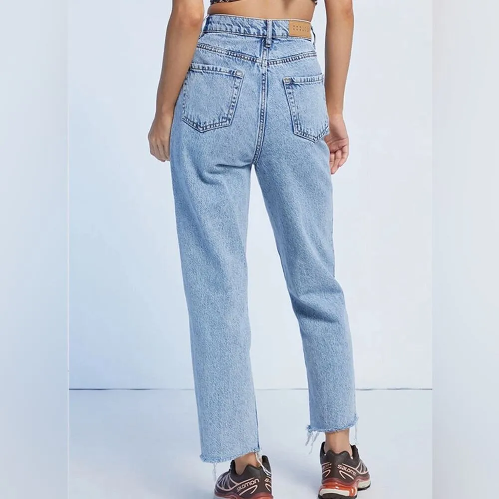 PacSun | Brenda Blue Acid Wash High-Rise Straight Jeans Size 27 - Image 8