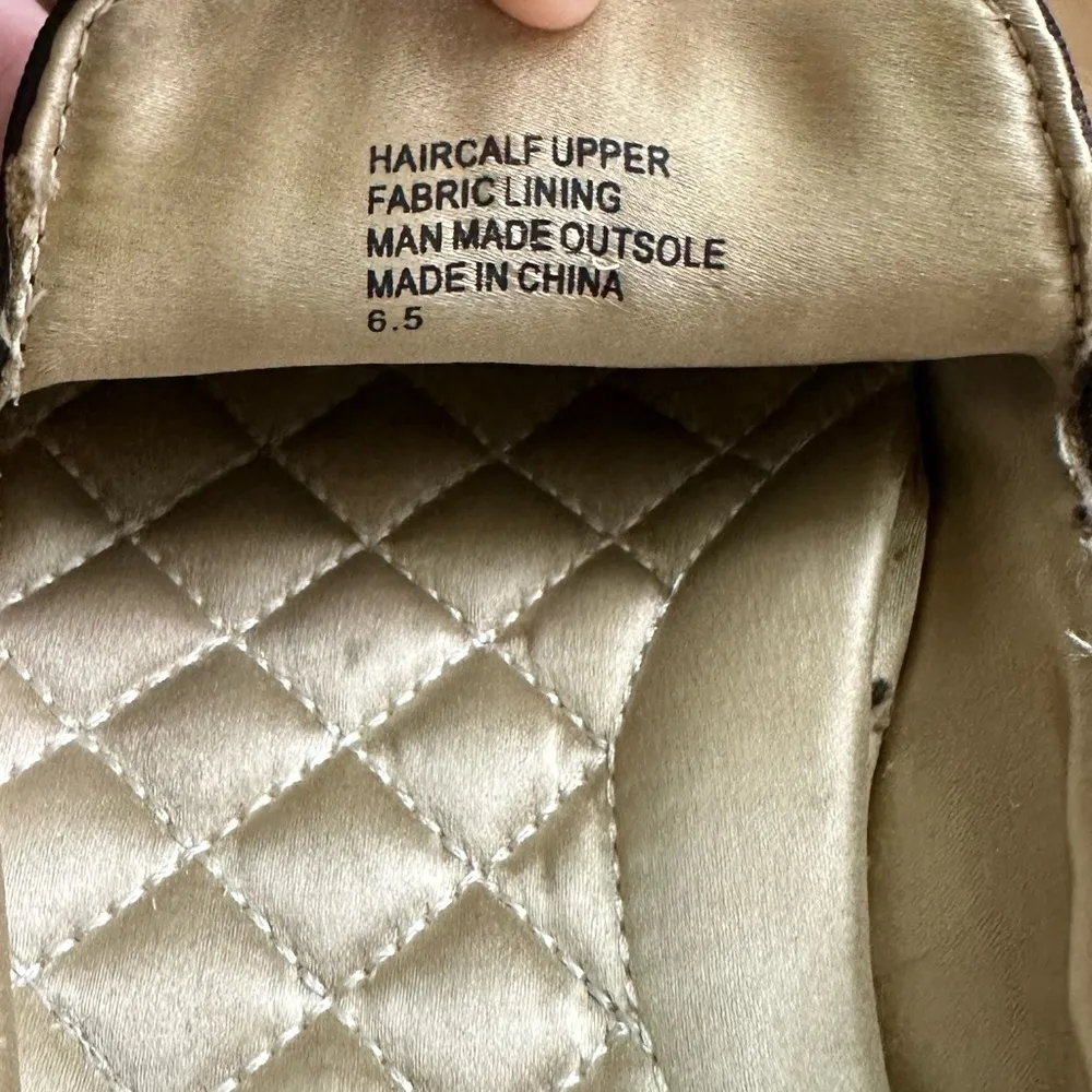 Birdies The Starling In Cheetah Calf Hair Tan Size 6.5 - Image 4