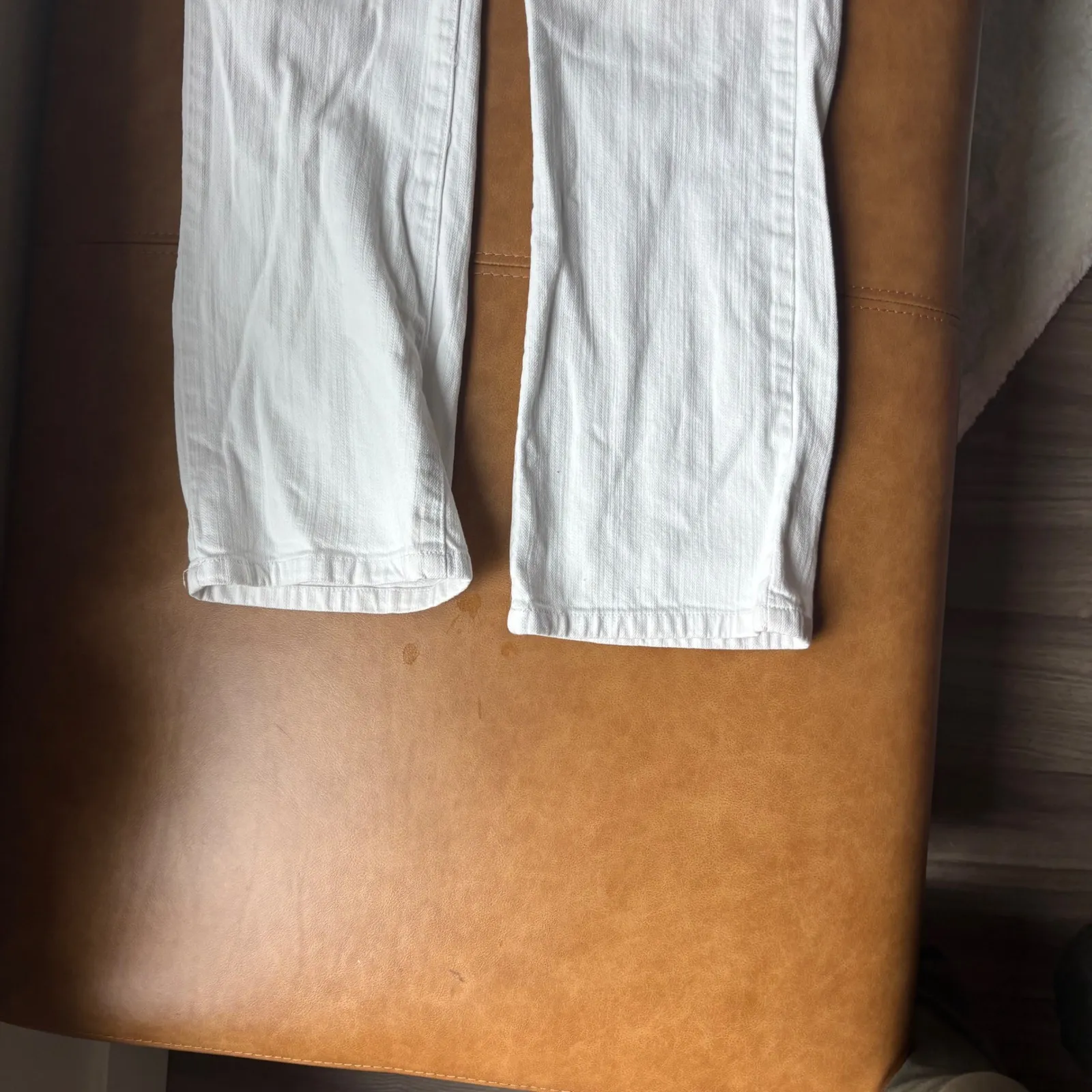 RF Jeans by Rolusio White Flare Jeans Size 6 Cotton Blend Stretch Bootcut - Image 5