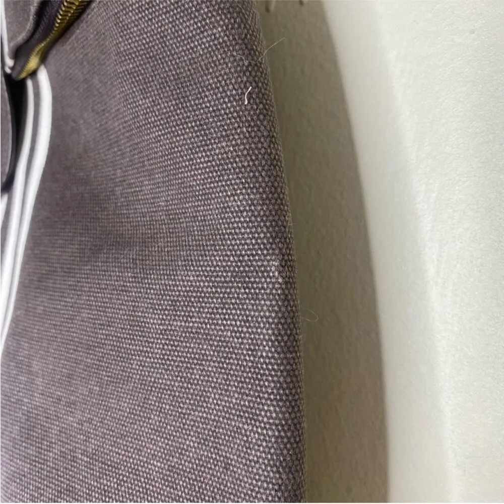 Henri Bendel Canvas Backpack Y2K Signature Dark Brown White Striped Convertible - Image 14