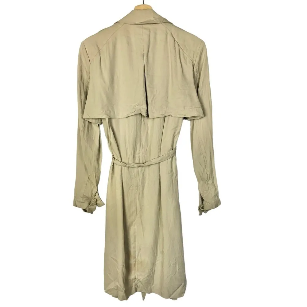 Zara Beige Lightweight Mid Length Trench Coat M - Image 2
