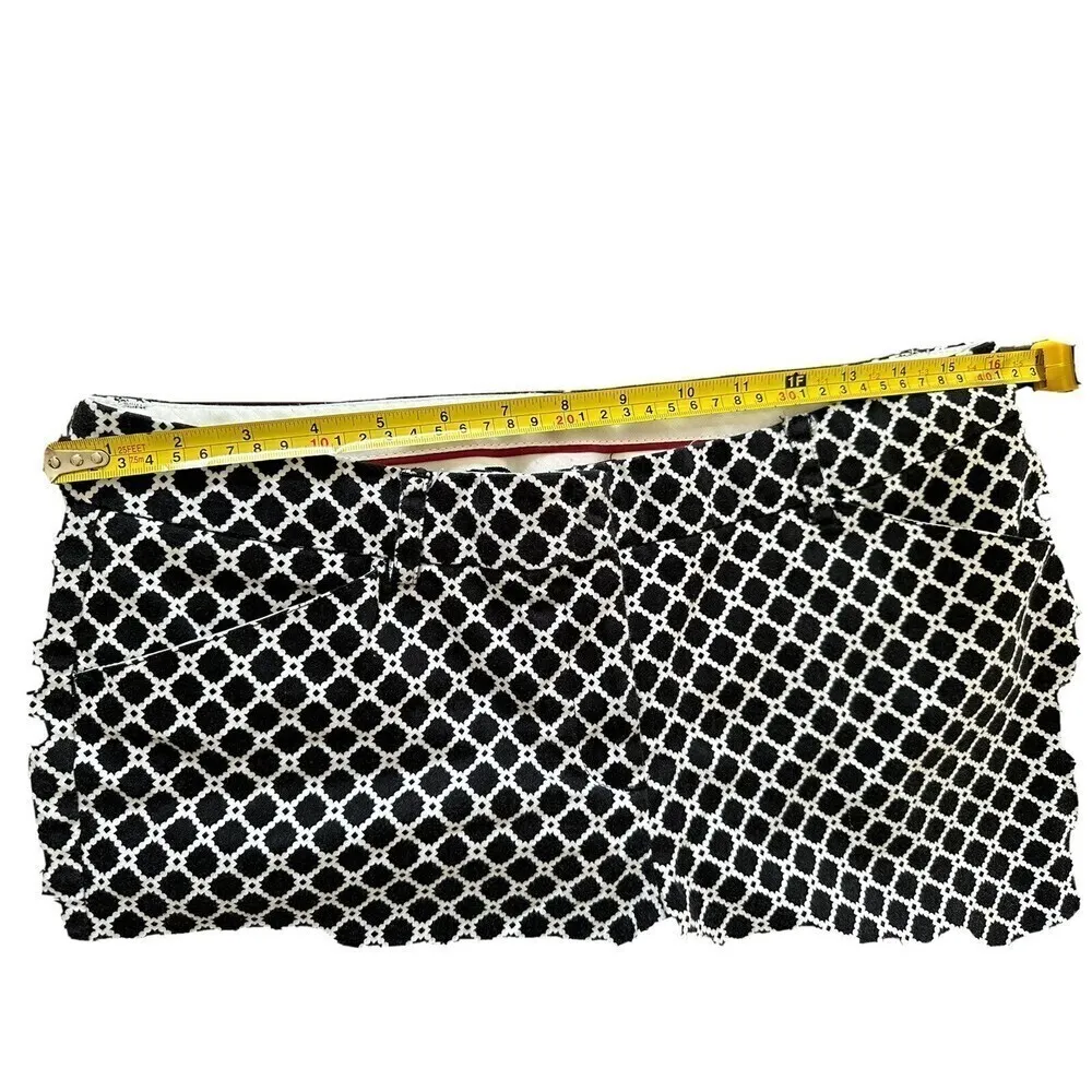 Zac and Rachel Womens Black & White Geometric Print Pants Slacks Size 8 - Image 4