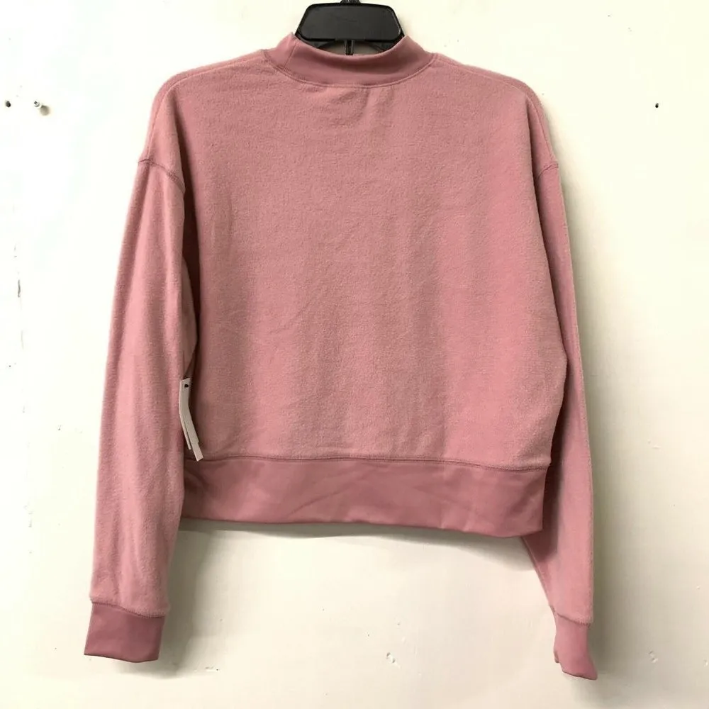 Abound Womens Pink Boxy Long Sleeve Mock Neck Sweatshirt - Image 2