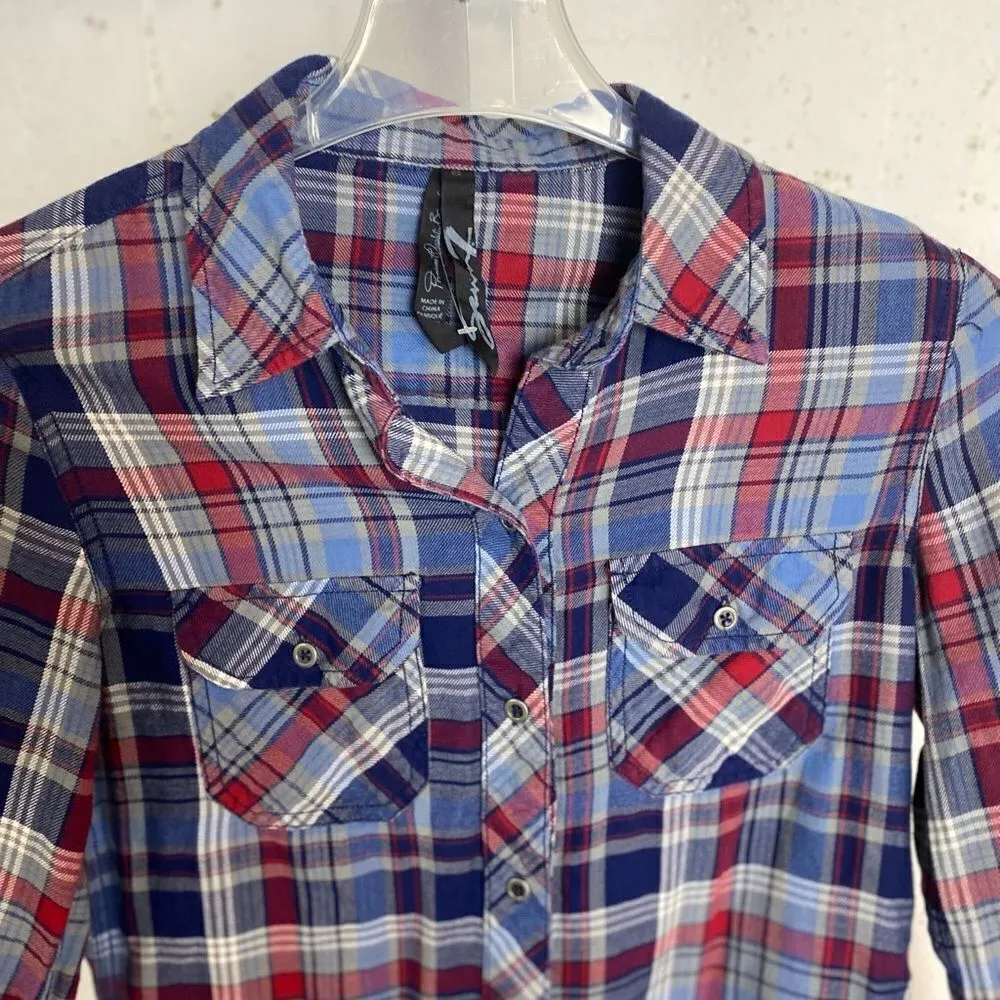#321 SEVEN7 JEANS Plaid Button Down - Image 7