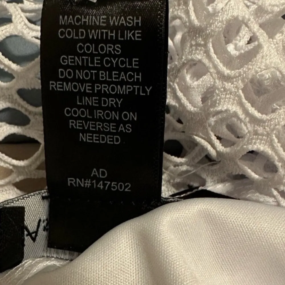 Ashley Stewart Chic White Midi Dress Mesh Overlay Size 14 / 16 Wedding Cocktail - Image 8