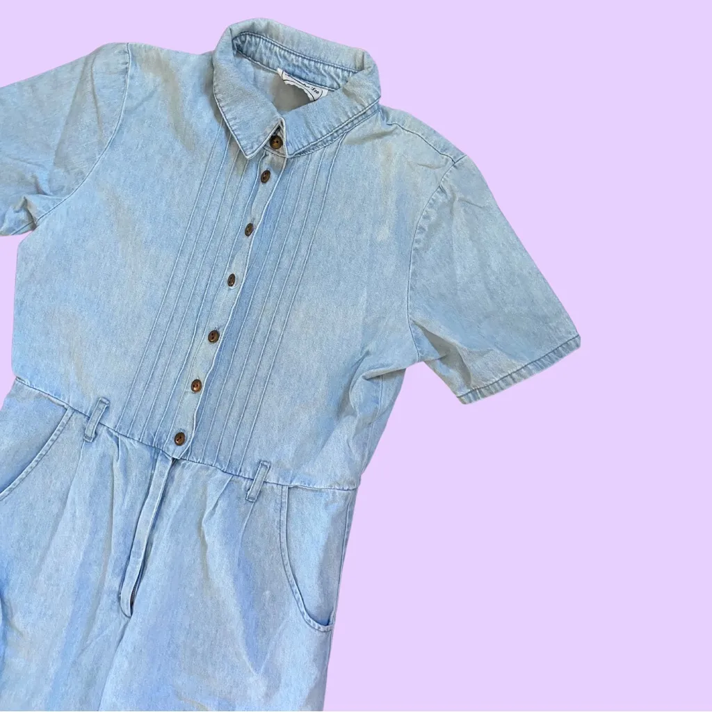 Vintage 90s Denim Jumpsuit Boiler Suit 🔥 Blue Size undefined - Image 2