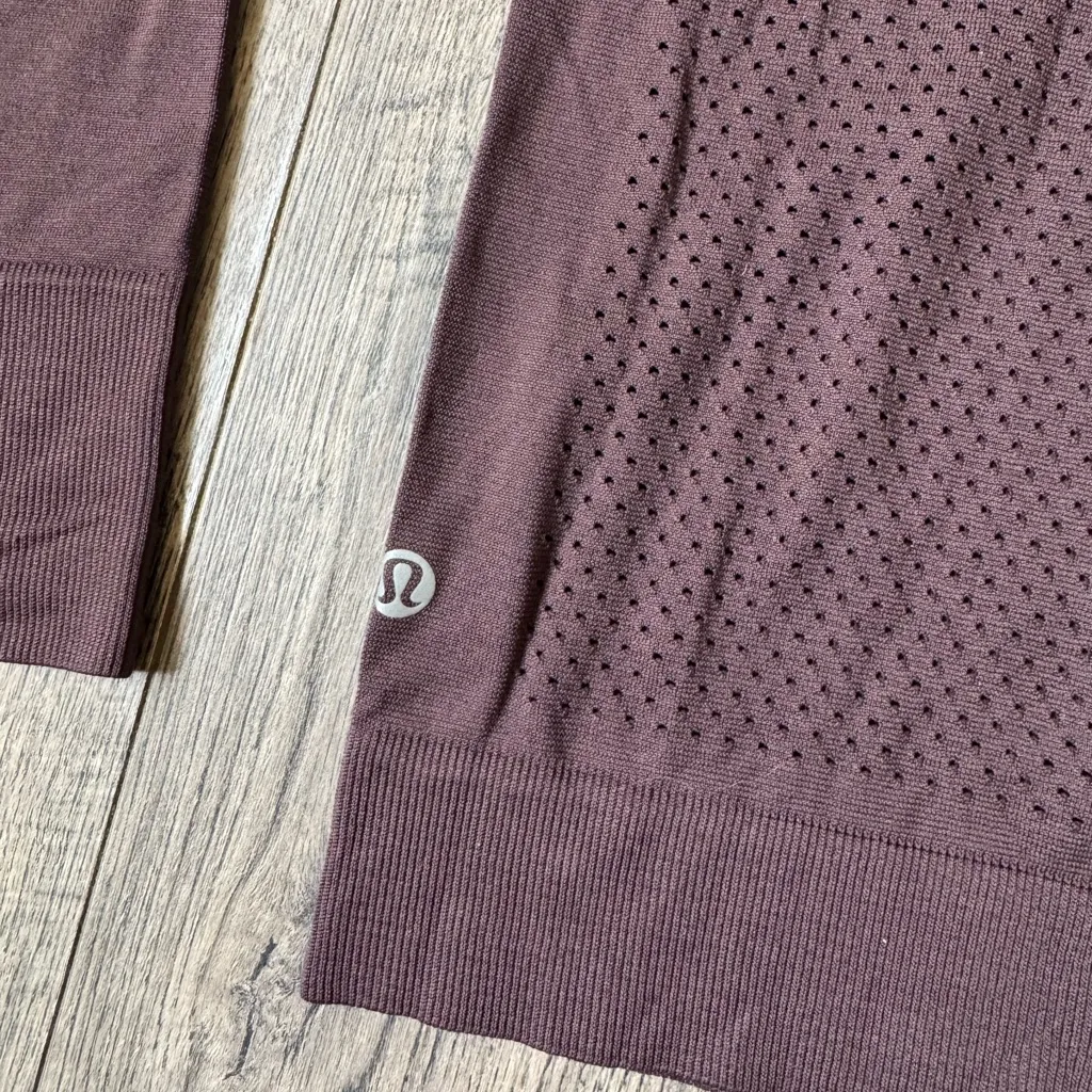Lululemon Breeze By Long Sleeve- Cherry Cola- Size 10 - Image 8