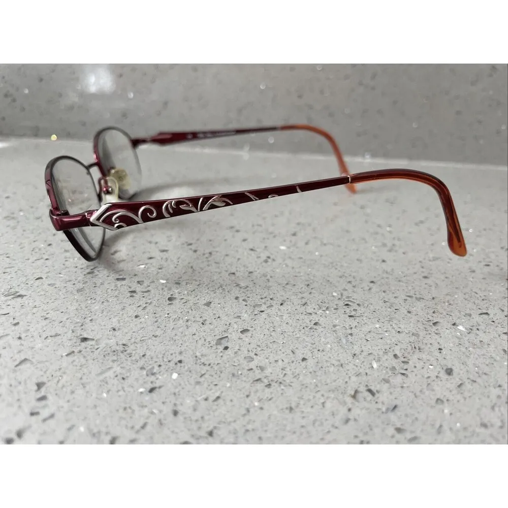 TRES JOLIE by Marchon 149 603 50 16 135 FRAMES Only EYEGLASSES red full rim - Image 3