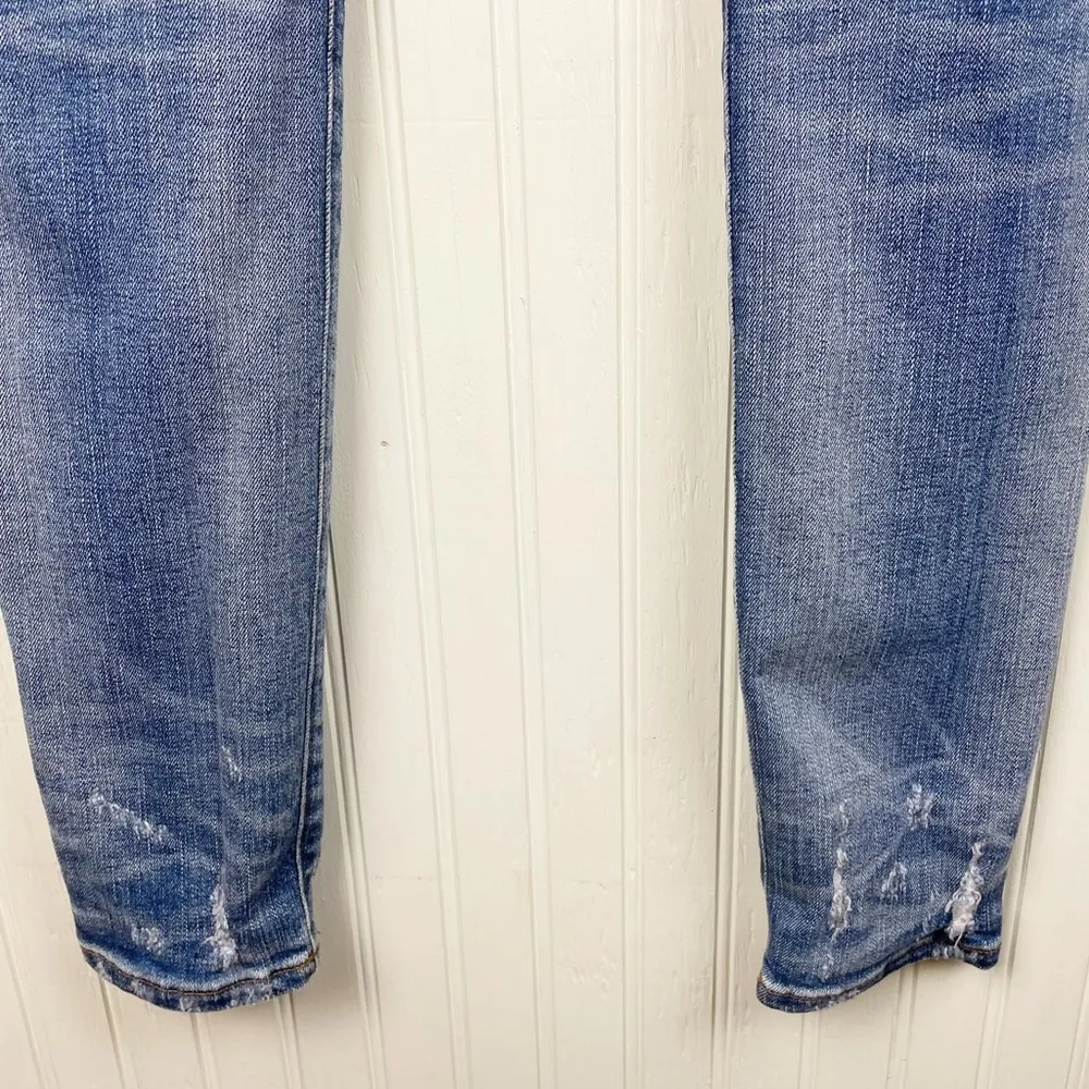 Madewell 9 Inch High-Rise Skinny Jeans Destructed-Hem Edition Size 25 J0513 - Image 8