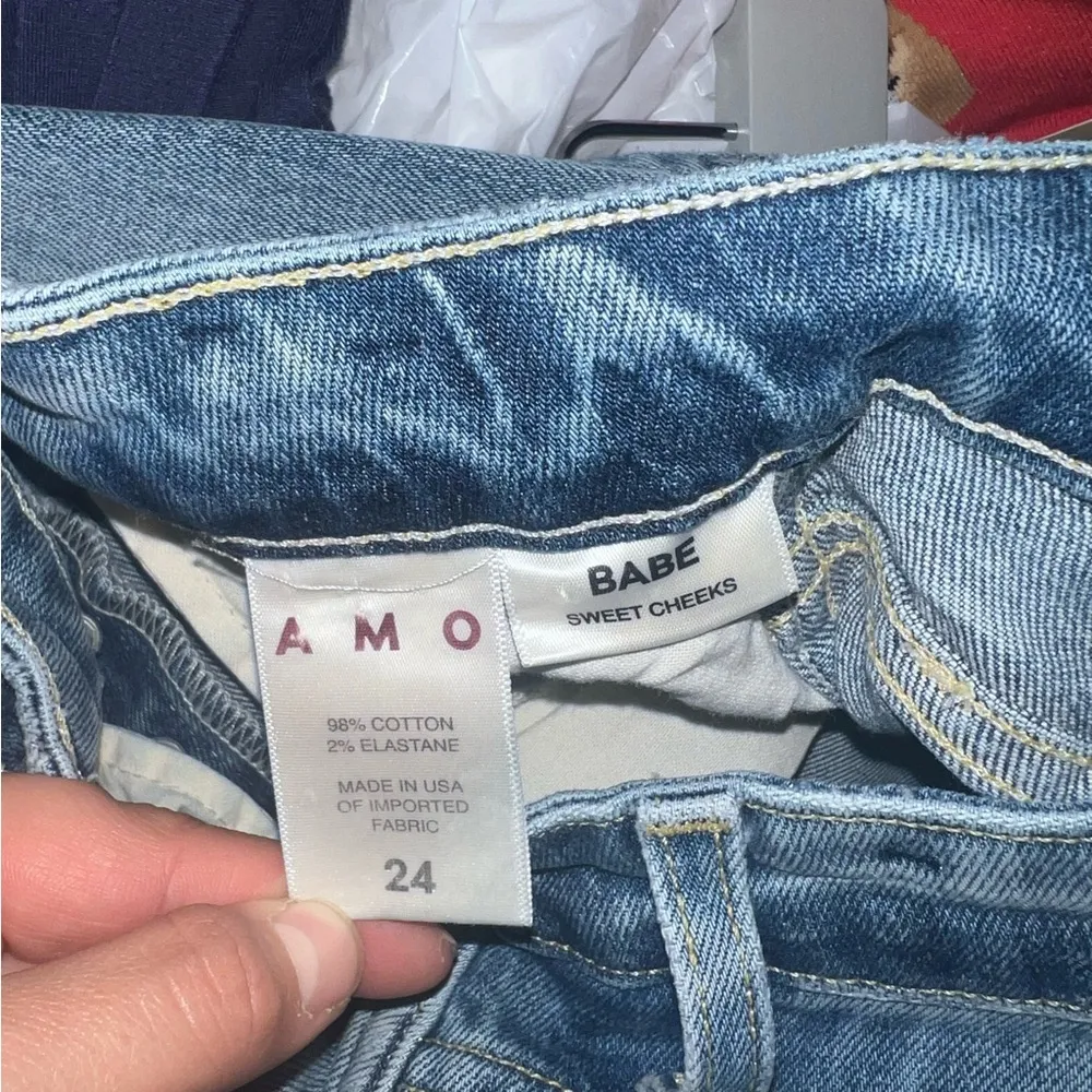 AMO Jeans Babe Jeans in Color Sweet Cheeks Size 24 Button Fly Blue - Image 13