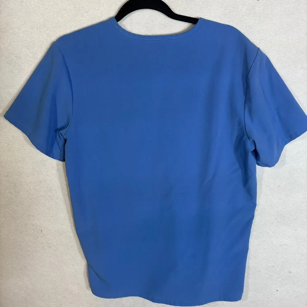 Figs Scrub Top Technical Collection Adult Small Blue 3 Pockets V Neck TM3000 - Image 2