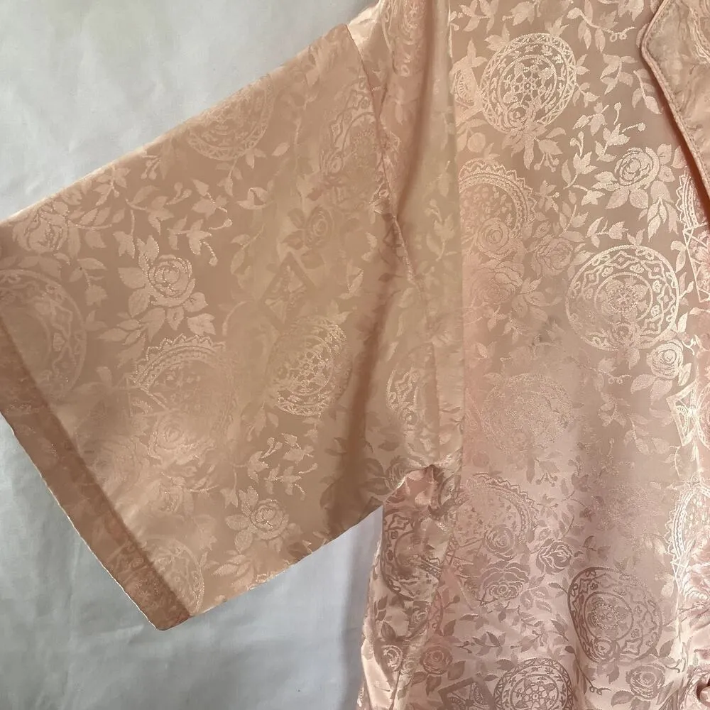 Victoria's Secret women's size M/L floral kimono pink robe button down sleepwear - Image 4