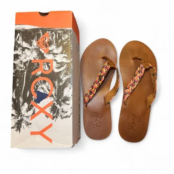 Roxy Women's Lola Flat Braided Thong Flipflops Sandals Size 9 - Image 2