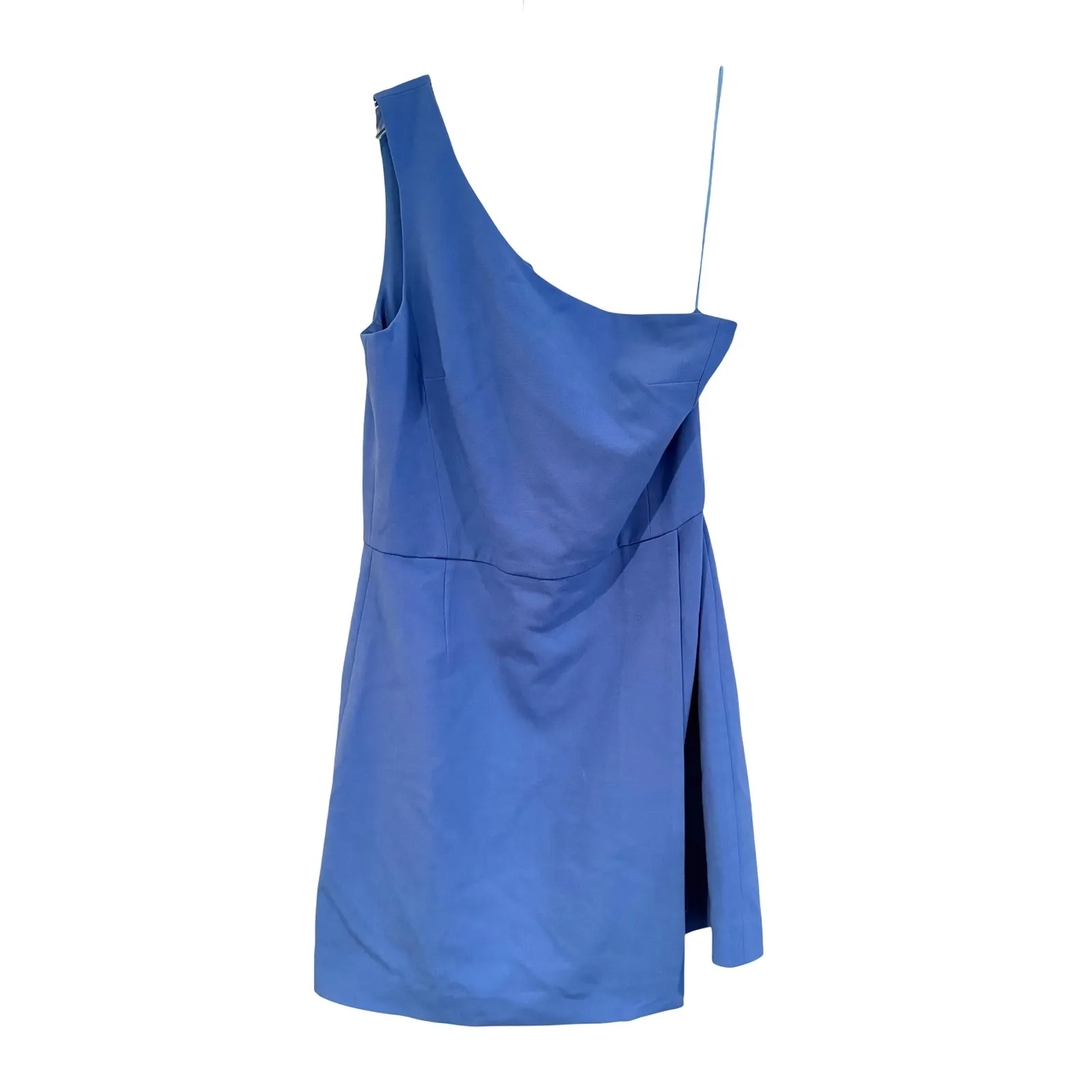 French Connection Whisper One Shoulder Envelope Mini Dress Women's 6 Blue Party‎ - Image 5