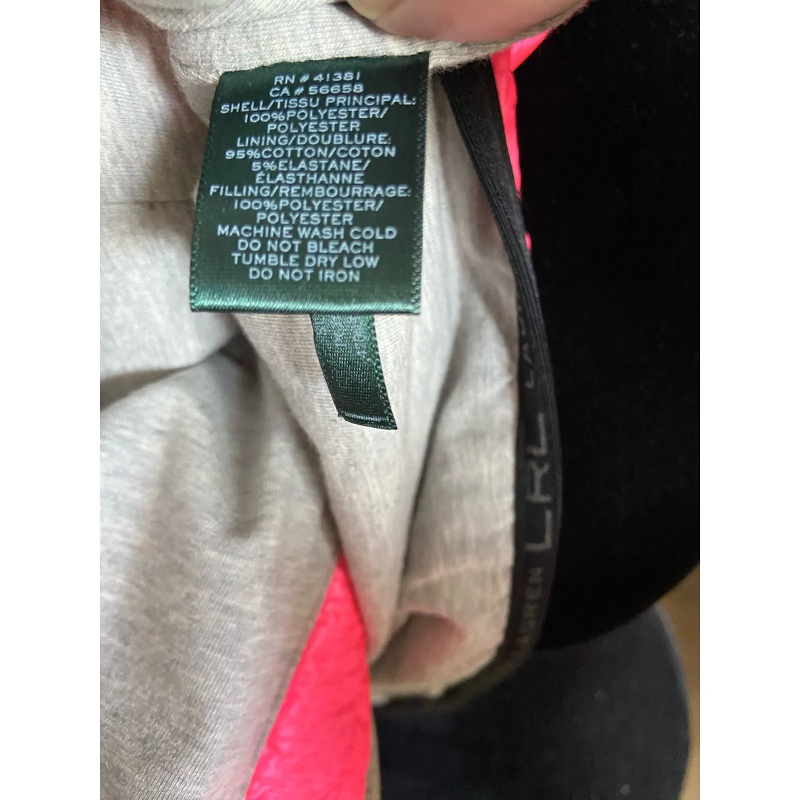 Lauren Ralph Active Womens‎ Vest Size XL Neon Bermuda Pink Black Quilted NEW - Image 7