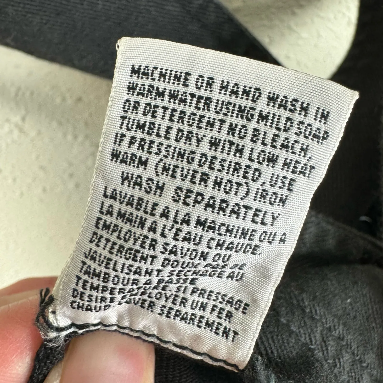 Vintage Chiori Black Denim Mini Cotton Jumper Dress Size 5/6 - Image 11