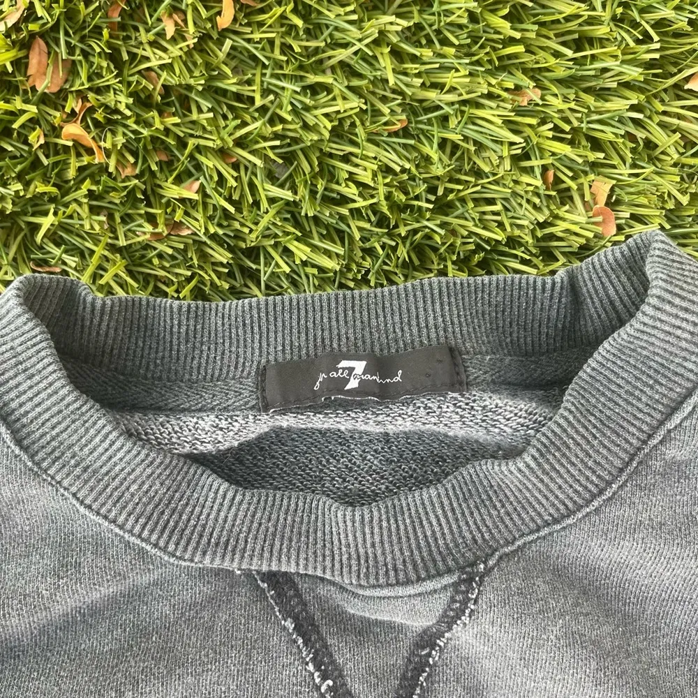 7 For All Mankind Ruffle Cropped Sweater - Image 3