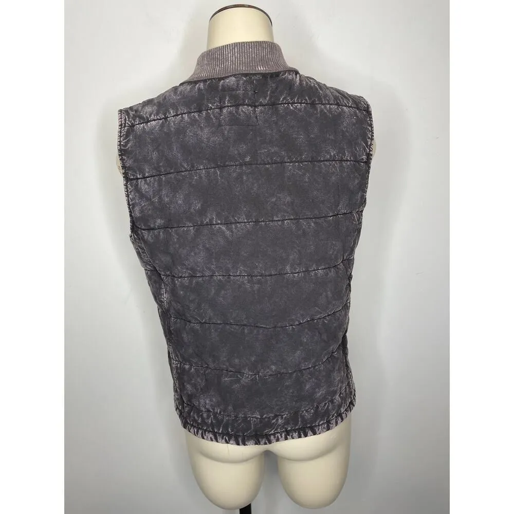 Chaser Women's Size Small Black Quilted Mock Neck Puffer Vest Zip Up NWT - Image 2