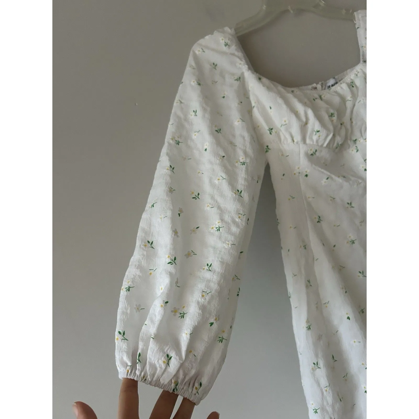 Princess Polly White Floral Long Sleeve Mini Dress Size US 0 Summer Party - Image 13