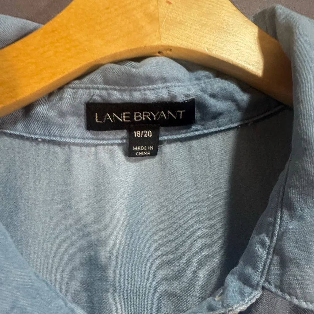 Lane Bryant chambray Collared Shirt - Image 2