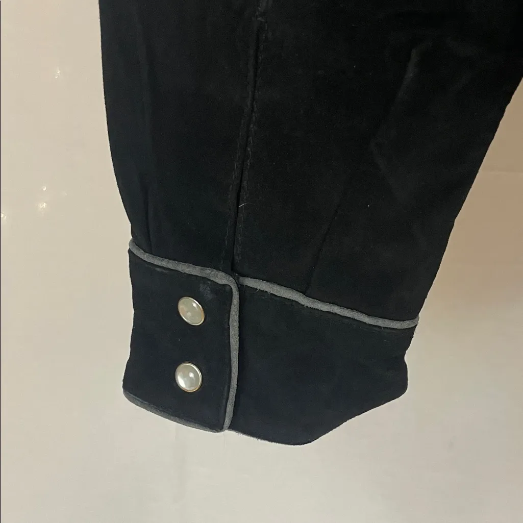 Bushwacker Embroidered Black Suede Jacket Size Large NWT - Image 3
