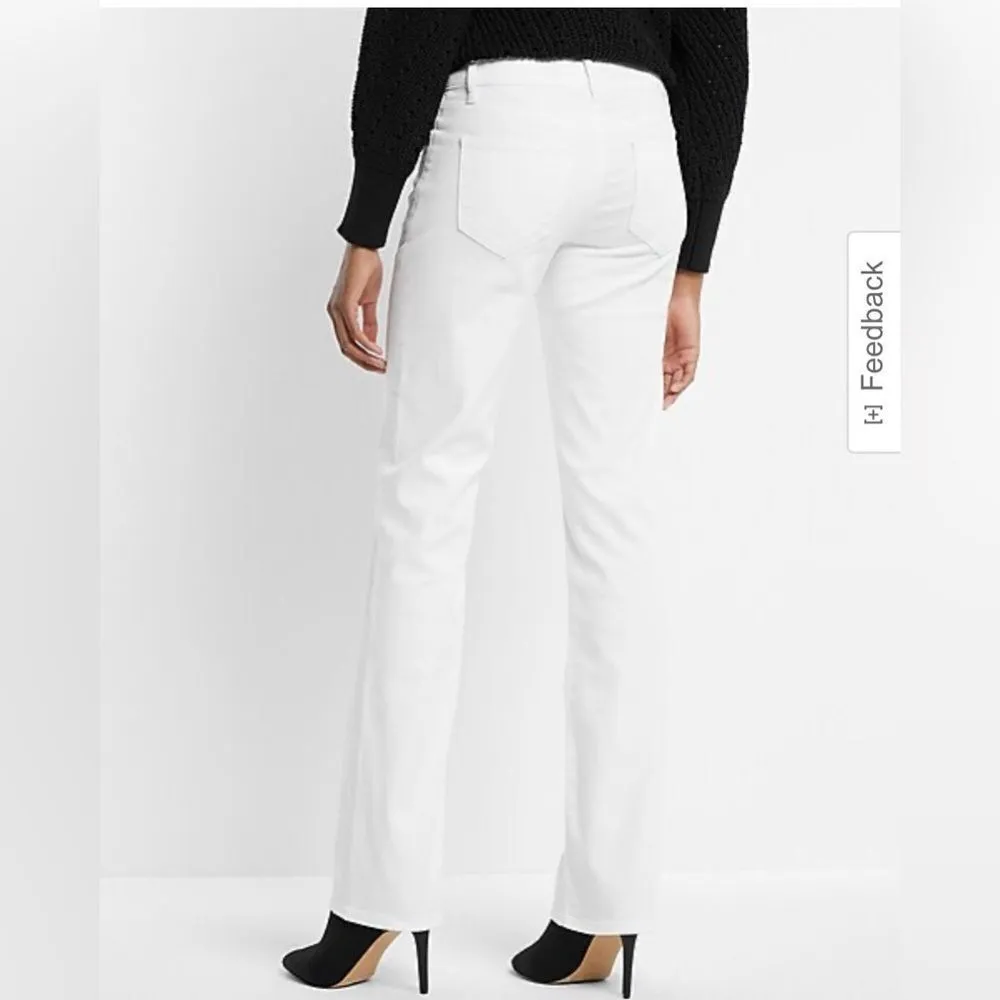 Express Editor Low Rise White Bootcut Jeans- Size 6 - Image 3