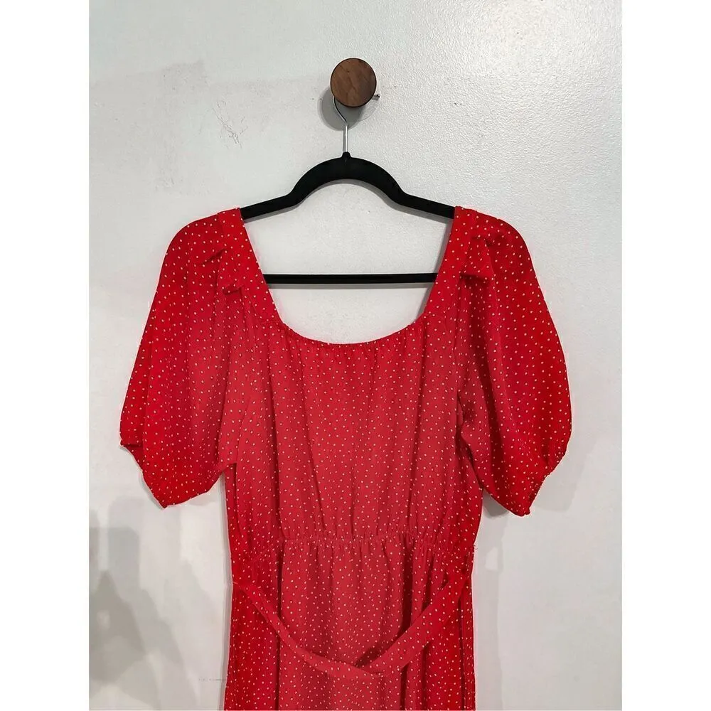 Monteau Red Polka Dot Dress - Image 14