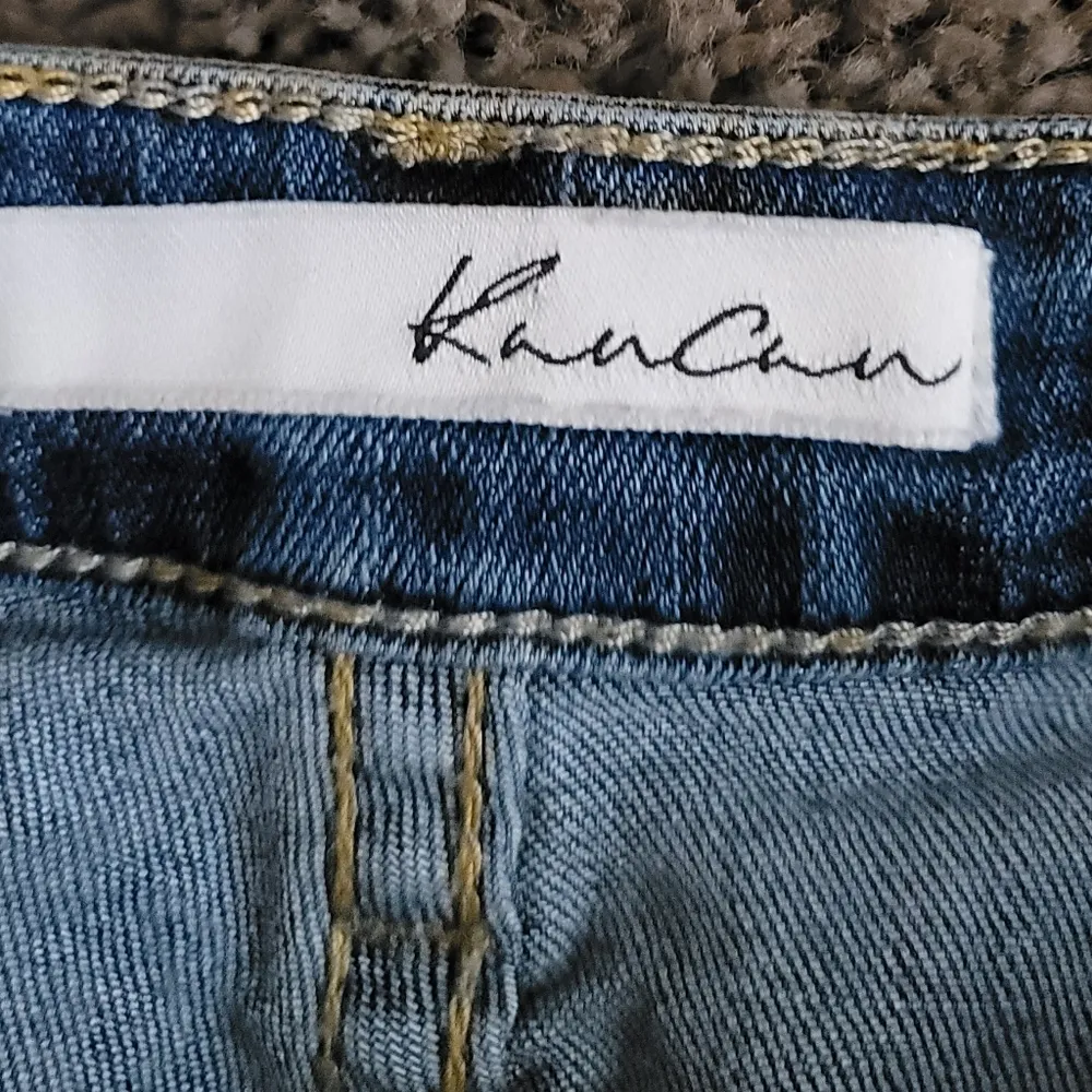 KanCan Ripped Distressed Raw Hem Denim Mini Skirt 5 Blue Size undefined - Image 2