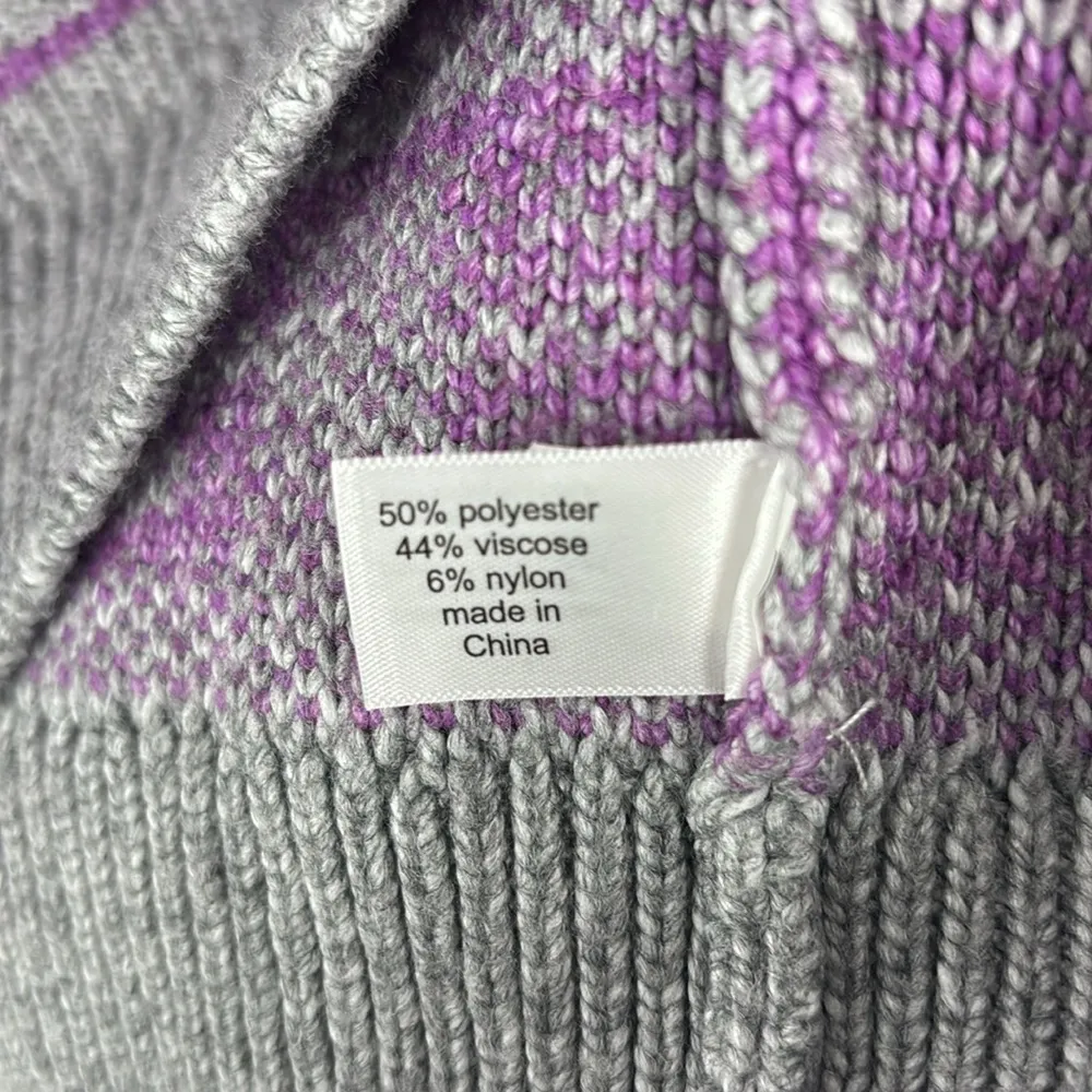 Lane Bryant Crew-Neck Sweater Women’s Plus Size 26/28 in Gray & Purple - EUC! - Image 4