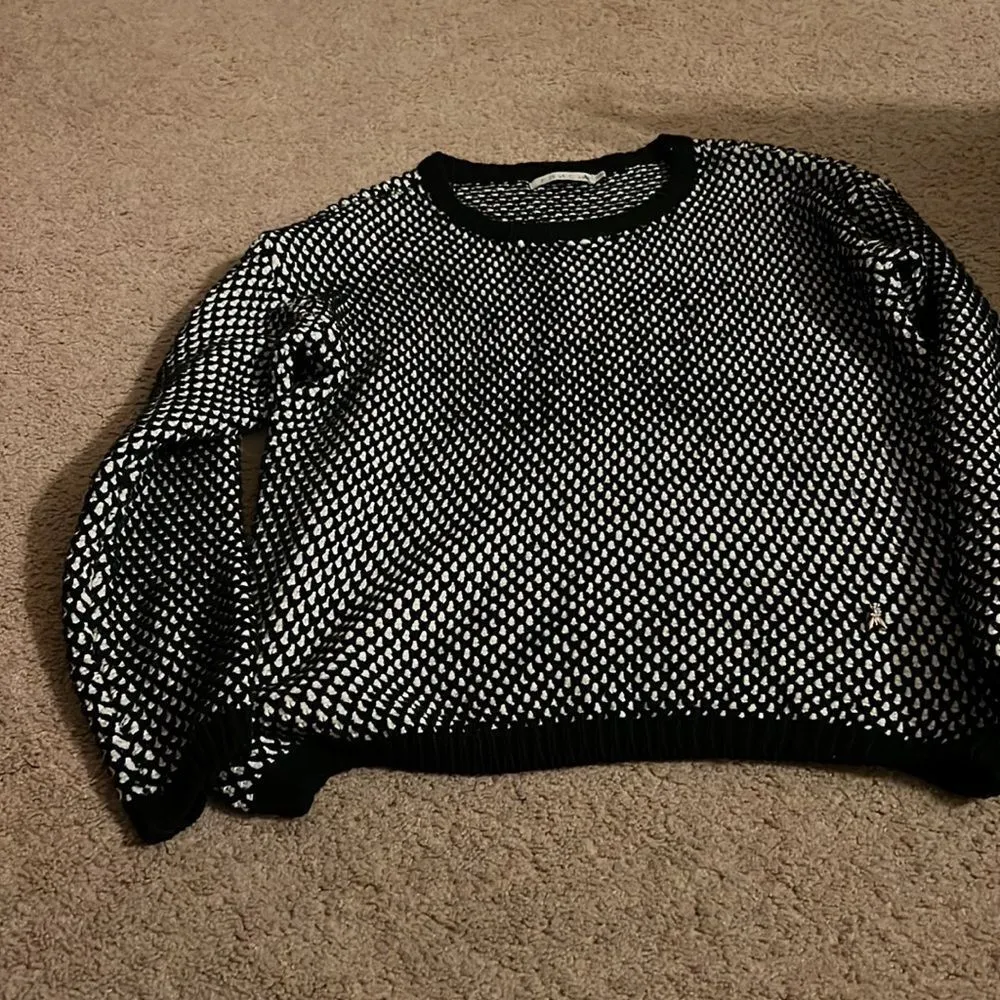 FRNCH  black and white sweater M - Image 2