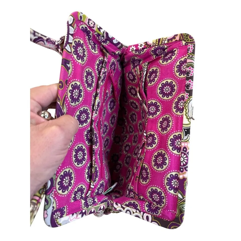 Vera Bradley Pink Paisley Kisslock Closure Handbag shoulderbag SKU 7993 - Image 12
