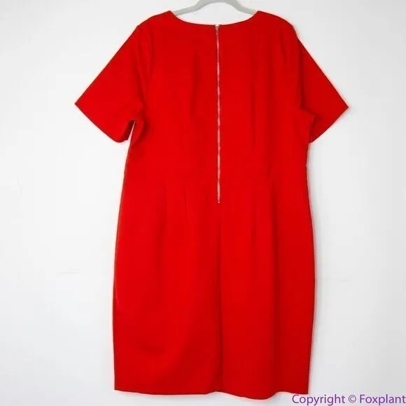 NEW Eloquii Sheath Dress with Cut Out star‎ Neckline exposed zipper, size 18 - Image 5