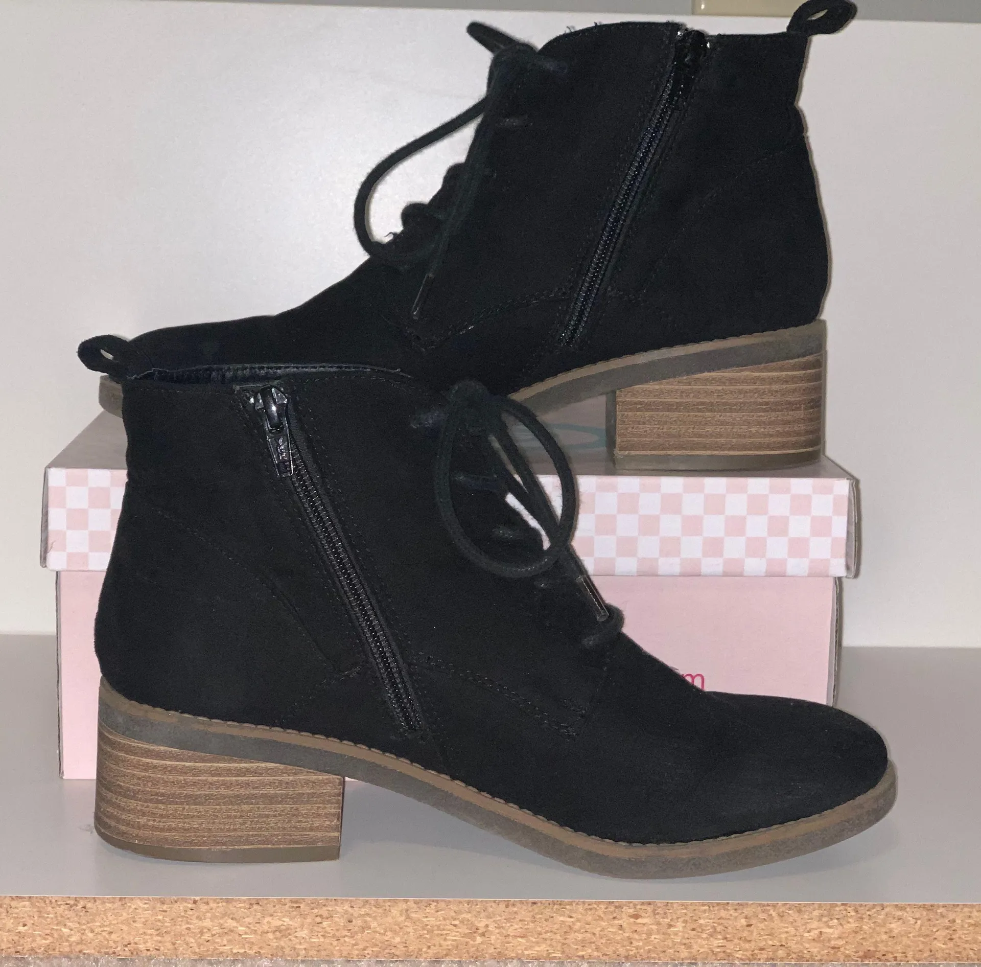 Style & Co Black Lace-up Booties - Image 5