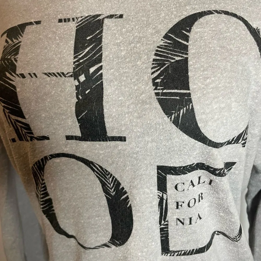 Women’s Hollister HCO Gray Pullover Graphic Sweatshirt Size Small - Image 3