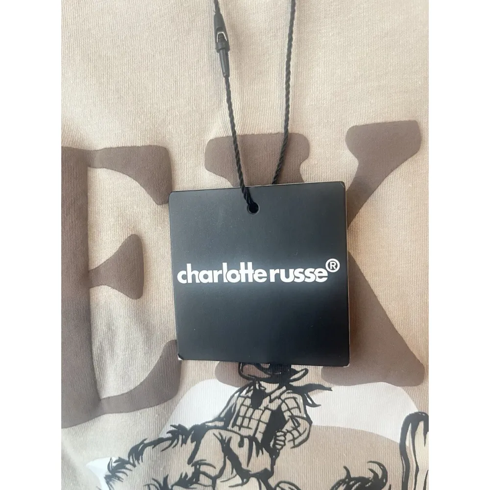 Charlotte Russe T-Shirt Womens XS Beige Texas Rodeo Cowboy Tee Short Sleeve NEW - Image 7