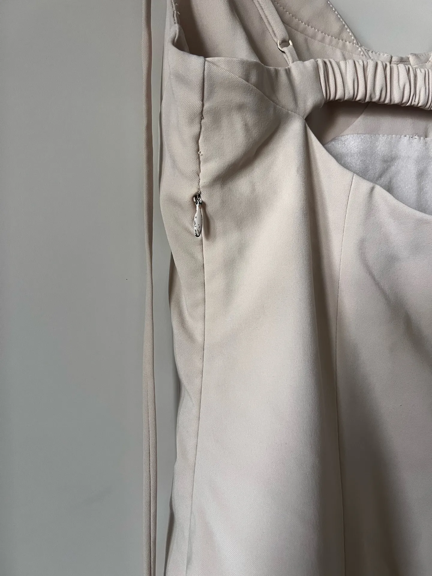 Johnathan Simkhai beige mini dress with button details Tan Size 2 - Image 5